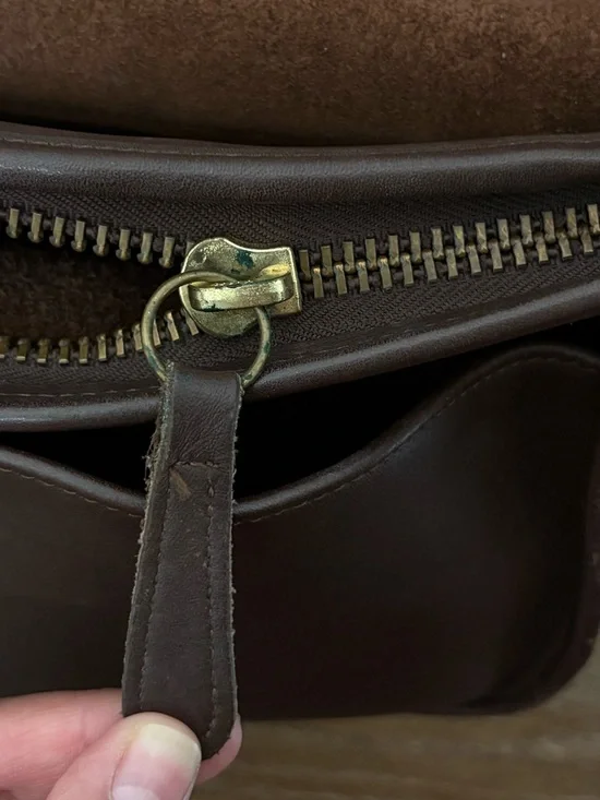 Coach Patricia Legacy Flap Mahogany Brown Leather Crossbody Saddle‎ Bag 9951 Y2K - Picture 10 of 11